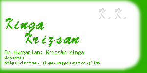 kinga krizsan business card