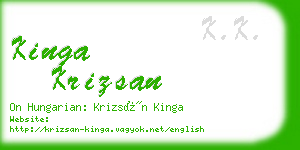 kinga krizsan business card